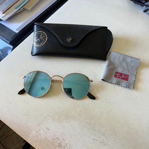 Round Shape Blue Ray-Ban Glasses